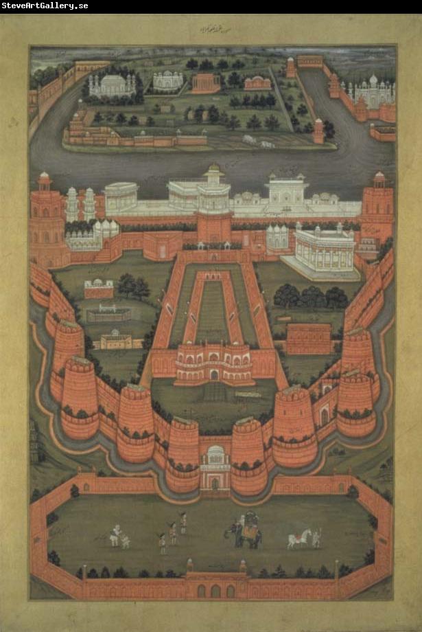 unknow artist Red Fort at Agra